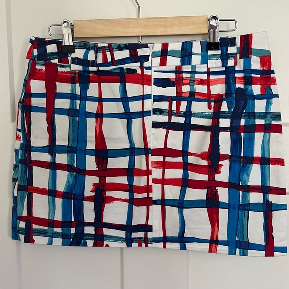 Kate Spade Saturday Utility Pocket Skirt in Painted Plaid - Picture 4 of 7